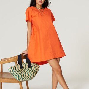 Peter Som Orange T-Shirt Mini Shift Dress US 10